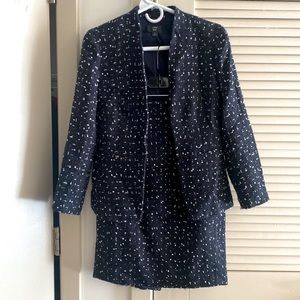 Jcrew tweed blazer and skirt suit set